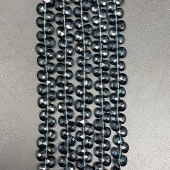 Topazio Londra Idrotermale Perline Forma Cuore Piatto Sfaccettato a Mano Foro Laterale 06mm-7mm