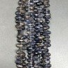 Iolite Naturale in Perline Forma Goccia Tondo Sfaccettato a Mano Foro Laterale