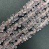 Quarzo Rosa Naturale in Perline Forma Goccia Mini Tondo Sfaccettato a Mano Foro Laterale