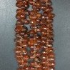 Hessonite Naturale in Perline Forma Goccia Tondo Sfaccettato a Mano Foro Laterale