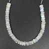 Labradorite Bianca Naturale in Perline Forma Rondelle Sfaccettato a Mano Foro Passante
