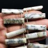 Opale Dendritica Naturale Perline Forma Frange Rettangolare Piatto Sfaccettato a Mano Piatto Foro Laterale