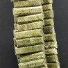 Serpentite Naturale Perline Forma Frange Rettangolare Piatto Sfaccettato a Mano Piatto Foro Laterale
