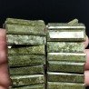 Serpentite Naturale Perline Forma Frange Rettangolare Piatto Sfaccettato a Mano Piatto Foro Laterale
