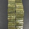 Serpentite Naturale Perline Forma Frange Rettangolare Piatto Sfaccettato a Mano Piatto Foro Laterale
