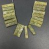 Serpentite Naturale Perline Forma Frange Rettangolare Piatto Sfaccettato a Mano Piatto Foro Laterale