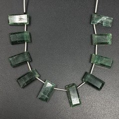 Avventurina Verde Naturale Perline Forma Frange Rettangolare Piatto Sfaccettato a Mano Piatto Foro Laterale Avventurina Verde Naturale Perline Forma Frange Rettangolare Piatto Sfaccettato a Mano Piatto Foro Laterale