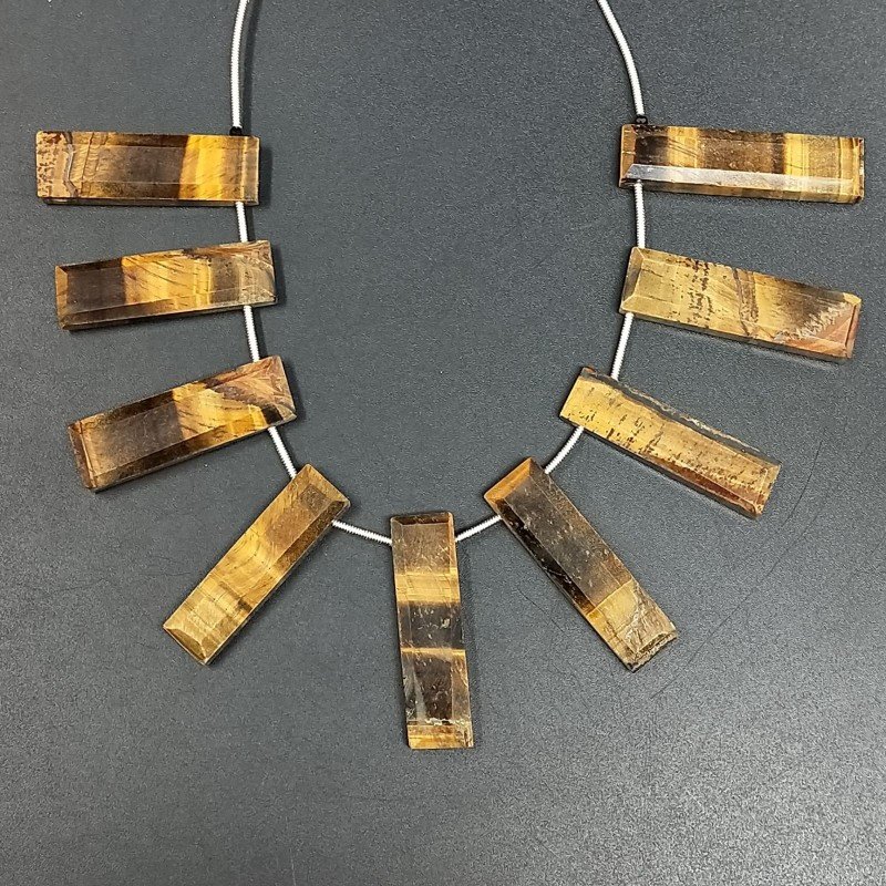 Occhio Di Tigre Naturale Perline Forma Frange Rettangolare Piatto Sfaccettato a Mano Piatto Foro Laterale Occhio Di Tigre Naturale Perline Forma Frange Rettangolare Piatto Sfaccettato a Mano Piatto Foro Laterale