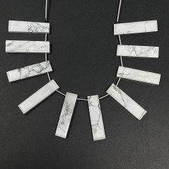 Aulite Naturale Perline Forma Frange Rettangolare Piatto Sfaccettato a Mano Piatto Foro Laterale