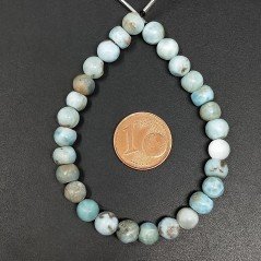 Larimar Naturale Grezzo Tondo Liscio A Mano 05mm-08mm