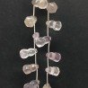 Fluorite Naturale Perline Forma Bottiglia Liscio Foro Laterale