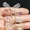 Fluorite Naturale Perline Forma Bottiglia Liscio Foro Laterale