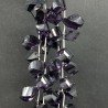 Ametista Idrotermale in Perline Forma Goccia Twist Sfaccettato a Mano Foro Laterale 10X20mm