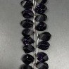 Ametista Idrotermale in Perline Forma Goccia Twist Sfaccettato a Mano Foro Laterale 10X20mm