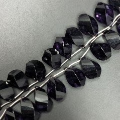 Ametista Idrotermale in Perline Forma Goccia Twist Sfaccettato a Mano Foro Laterale 10X20mm Ametista Idrotermale in Perline Forma Goccia Twist Sfaccettato a Mano Foro Laterale 10X20mm
