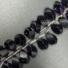 Ametista Idrotermale in Perline Forma Goccia Twist Sfaccettato a Mano Foro Laterale 10X20mm