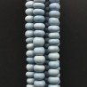 Opale Blu Grigio Naturale in Perline Forma Rondelle Liscio a Mano Foro Passante 06-10mm