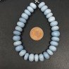 Opale Blu Grigio Naturale in Perline Forma Rondelle Liscio a Mano Foro Passante 06-10mm