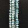 Larimar Grezzo Naturale in Perline Forma Rondelle Liscio a Mano Foro Passante 06-10mm