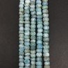 Larimar Grezzo Naturale in Perline Forma Rondelle Liscio a Mano Foro Passante 06-10mm