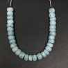 Larimar Grezzo Naturale in Perline Forma Rondelle Liscio a Mano Foro Passante 06-10mm