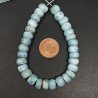 Larimar Grezzo Naturale in Perline Forma Rondelle Liscio a Mano Foro Passante 06-10mm