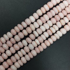 Opale Rosa Naturale in Perline Forma Rondelle Liscio a Mano Foro Passante 06-08mm