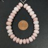 Opale Rosa Naturale in Perline Forma Rondelle Liscio a Mano Foro Passante 06-08mm