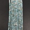 Larimar Grezzo Naturale in Perline Forma Rondelle Liscio a Mano Foro Passante 04-06mm