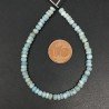 Larimar Grezzo Naturale in Perline Forma Rondelle Liscio a Mano Foro Passante 04-06mm