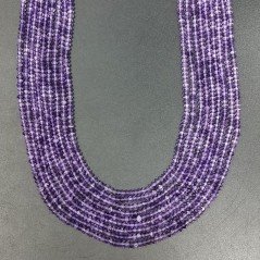 Ametista Africana Naturale Forma Dischio Taglia Diamante, Micro Sfaccettato Machine Cut 03mm