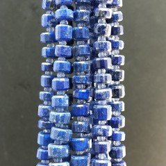 Lapis Lazuli (AA) Rondelle Cilindro Taglio Laser A Mano Grade 06mm-14mm