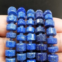 Lapis Lazuli (AA) Rondelle Cilindro Taglio Laser A Mano Grade 06mm-14mm