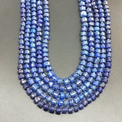 Lapis Lazuli (AA) Rondelle Cilindro Taglio Laser A Mano Grade 06mm-14mm