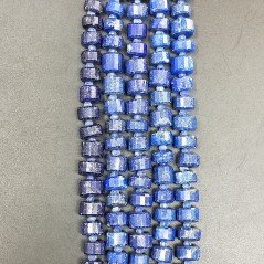 Lapis Lazuli (AA) Rondelle Cilindro Taglio Laser A Mano Grade 06mm-14mm