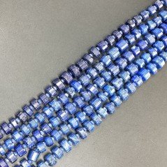Lapis Lazuli (AA) Rondelle Cilindro Taglio Laser A Mano Grade 06mm-14mm
