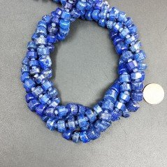 Lapis Lazuli (AA) Rondelle Cilindro Taglio Laser A Mano Grade 06mm-14mm