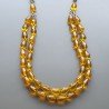 Collane cristallo ambrato gocce sfac annodato 10x14 mm con perle di fiume acqua dolce