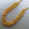 Collane cristallo ambrato gocce sfac annodato 10x14 mm con perle di fiume acqua dolce