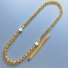 Collana cristallo ambra sferico sfac 10-12 mm con centrale pietr dure miste annodato