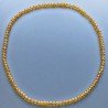 Collana cristallo ambrato rondelle sfac 10mm annodato