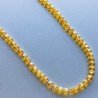 Collana cristallo ambrato rondelle sfac 10mm annodato