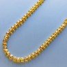 Collana cristallo ambrato rondelle sfac 10mm annodato