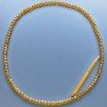 Collana cristallo ambrato rondelle sfac 10mm annodato