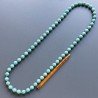 Collana pasta di turchese tondo sfac 12 mm annodato