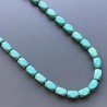 Collana pasta di turchese rettangolare sfac 10x16 mm annodato