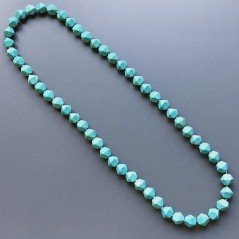 Collana pasta di turchese romboidale 14x15 mm sfac
