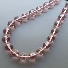 Collana girocollo cristallo viola tondo sfac 17 mm annodato