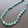 Collana girocollo pasta di turchese sassi irregolari infilato