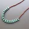 Collana girocollo corallo bamboo rosso sferico liscio